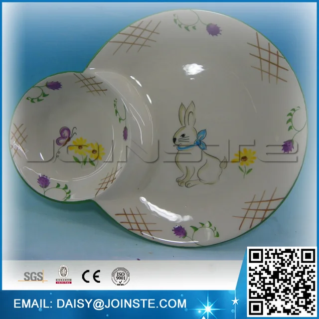 porcelain rabbit dish plate