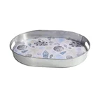 Custom printed oval metal galvanized iron bar beer bottle serving tray