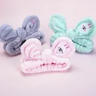 Embroidered rabbit headwear ear bow headband wash face hair band cute headband
