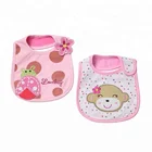 Popfish 2Pcs/Set Cute Design Baby Bibs Embroidery