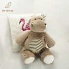 Customized Size Logo Color Plush Animal Toy Stuffed Hippo Promotional Gift