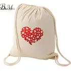 Personalised Cotton Drawstring Backpack / Wedding Gift Bag / Custom Cotton Gift Back Pack Bag
