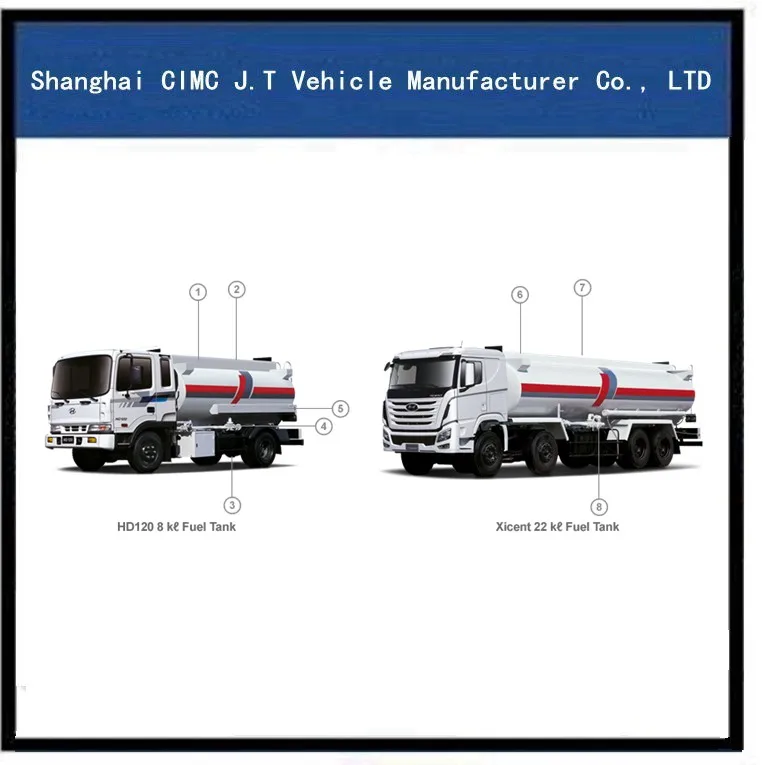 Hyundai 25000l Fuel Truck Dimensions/refueling Truck/oil Delivery Truck