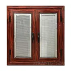 Aluminium double glazed casement adjustable german roll up window shutters inside
