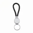 Factory Braided PU Rope Lanyard Keychain Bulk Woven Keychain
