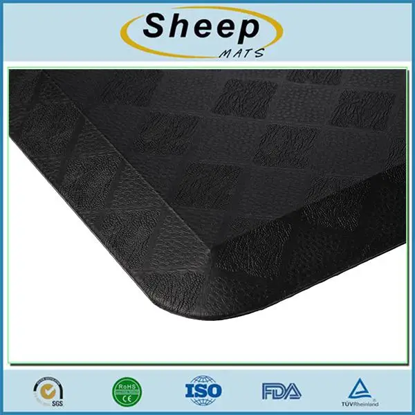 Cheap anti fatigue leather comfortable office waterproof floor mat
