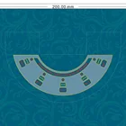 Mini Flush Casino Layout ANTE/BET Blackjack Poker Table Felt with LOGO