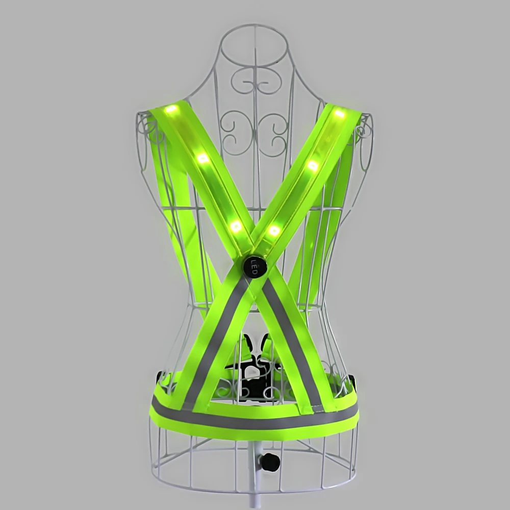S006A Hot Selling Fast Delivery Reflective LED Running Vest Wholesale In China