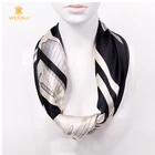 100 Silk China Wensli Branded Women Square Shawl Scarves