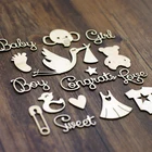 Plywood Baby Suit Wooden Embellishment Wood DIY Decoration WF299