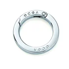 Wholesale High Quality Round Shape with Engraved Logo 1 Inch Metal Spring Key Chain Snap Hook