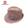 Girl cheap paper fedora hat with ribbon