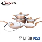 9 Pieces aluminum forged cookware set with ceramic coating
