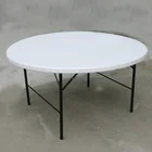 Outdoor Furniture Folding Round Table Cheap Plastic Folding Table Round Used For Banquet Outdoor