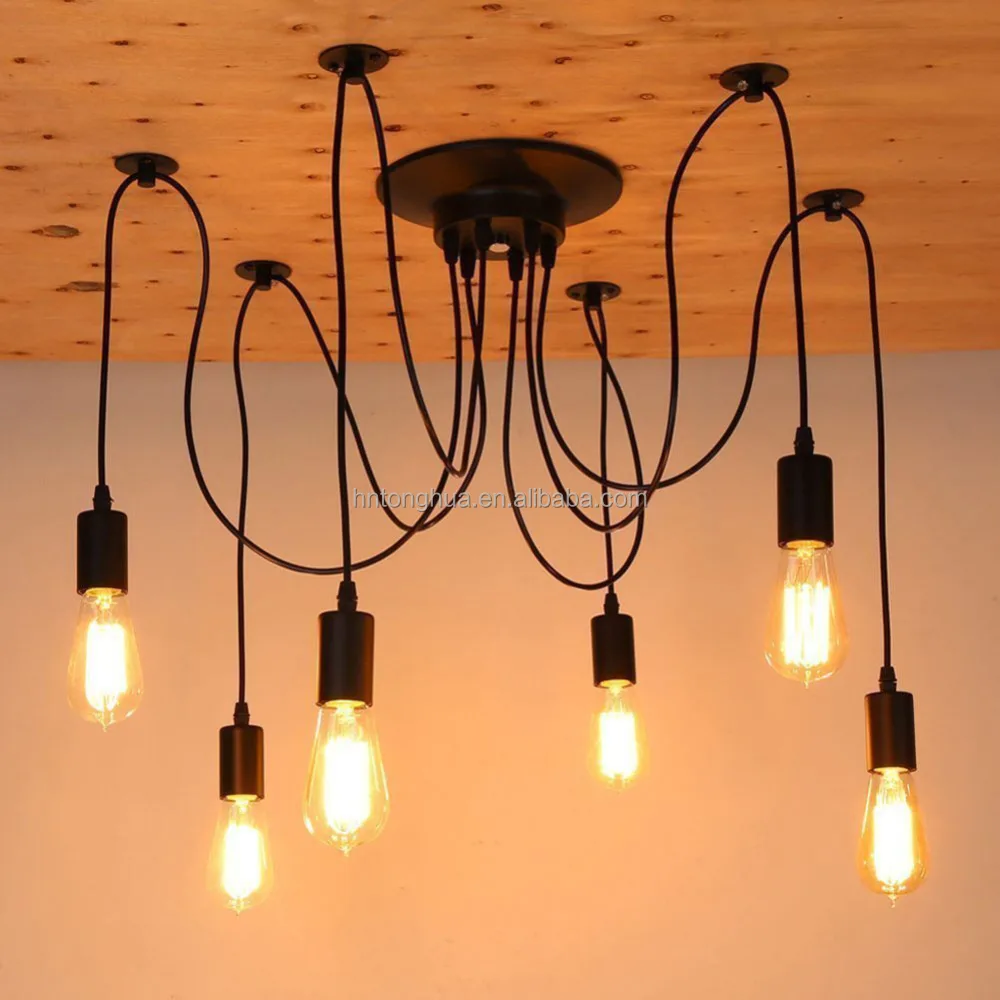 Modern Retro Edison Bulb Light Chandelier Vintage Loft Antique