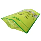 Food grade plastic printing storage pouch for beans with clear window and eco zipper