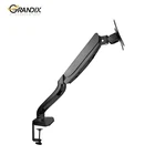 Aluminum adjustable gas spring single lcd computer desk mount vesa stand monitor arm for computer screen up to 27"