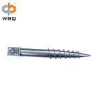 U shape Small ground screw pile anchor for fence and garden