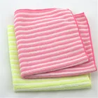 Wholesale microfiber striped kitchen cleaning cloth with high absorbent