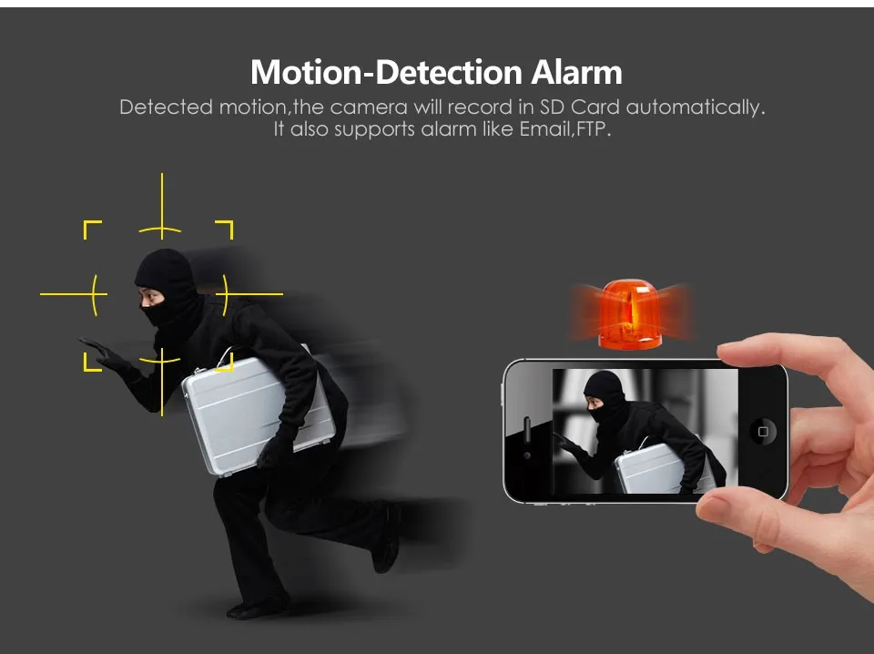 Wireless IR-Cut Night Vision Indoor zigbee ip camera - ANKUX.COM