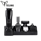 Teling Popular DC Motor 6 in 1 Rechargeable Men Hair Clipper Set