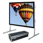 pvc white fast fold pvc projection screen fabric home theater