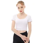 MOQ 1 drop shipping sexy ladies plain white crop top