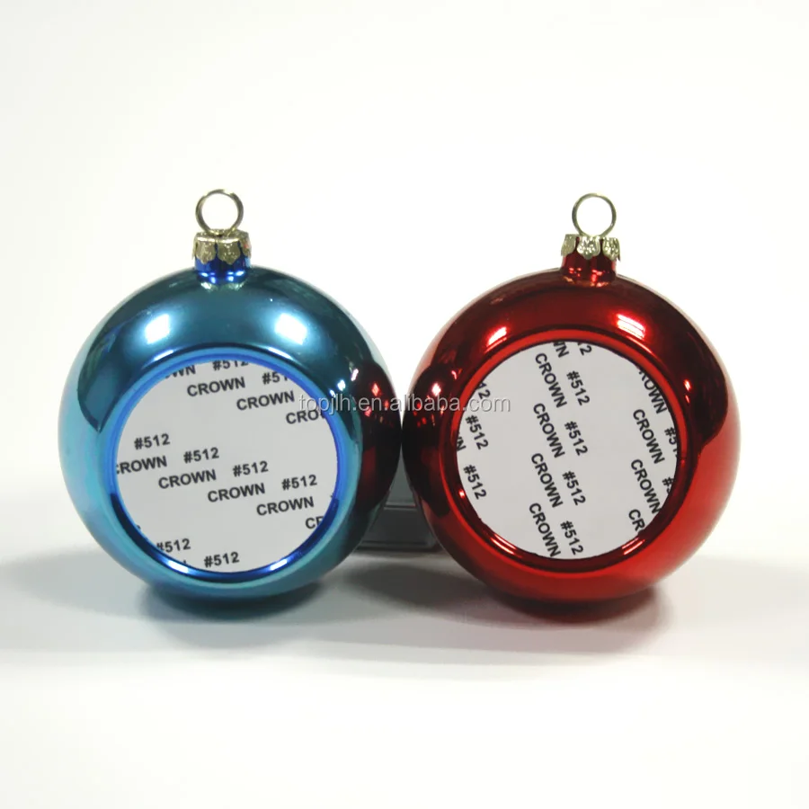 hot sale christmas with gold string sublimation plastic ornament