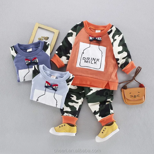 hot sale 2017 new style spring autumn baby  boy clothes sets