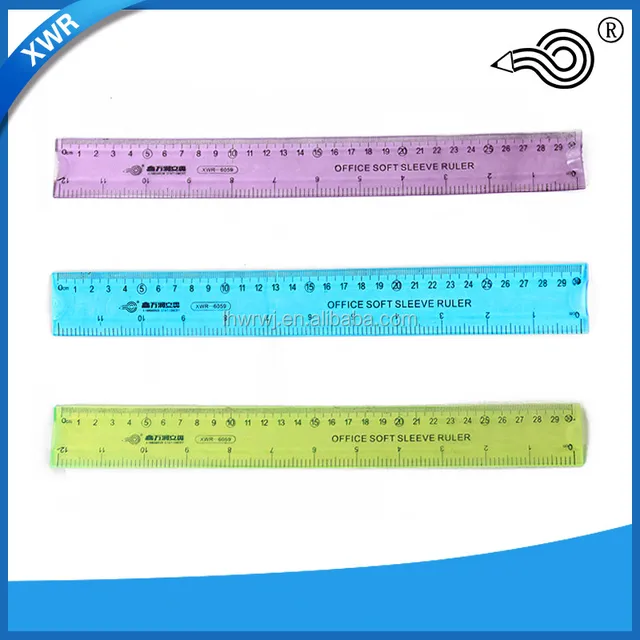 high quality promotional gift clear pvc flexible soft ruler of