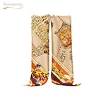 Customized Logo Pattern Long 100% Silk Satin Scarf Of Printing