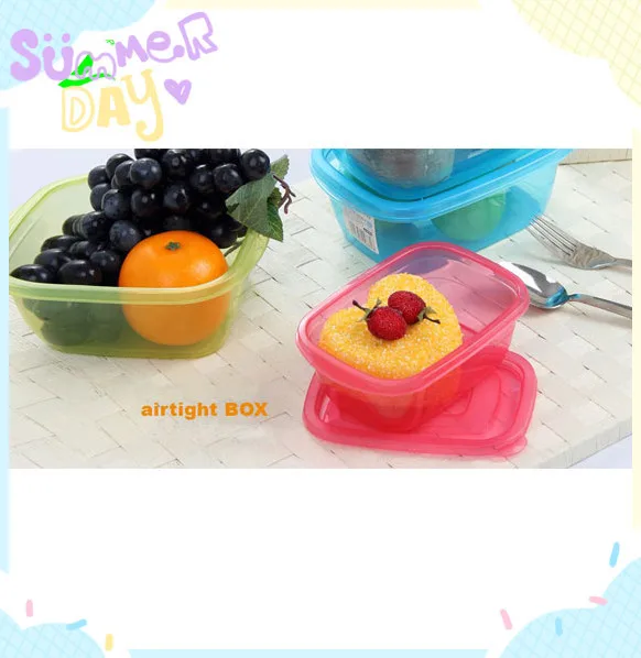 4PCS Color Stackable Air tight Food Plastic Container