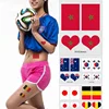 customized country flag temporary tattoos for face