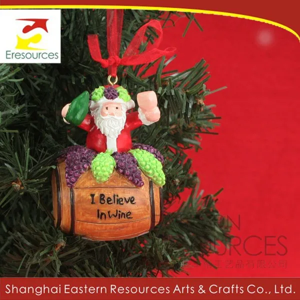poly santa claus decoration for christmas tree