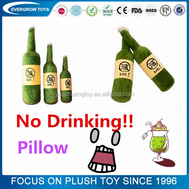 promotional product no drinking beer bottle creative pillow