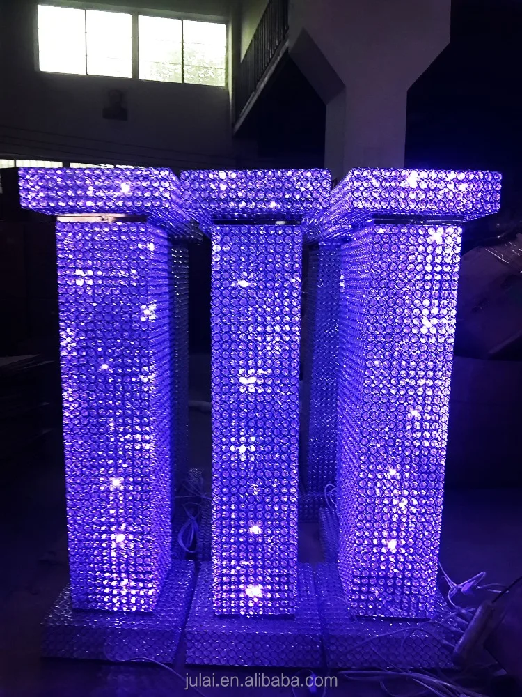 Hot Sale Led Crystal Pillar For Wedding Aisle Decorations,Decorative