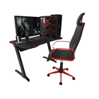 Z-Shaped PC Gaming Table Computer Office Desk