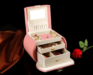 handmade creaft pu leather wedding gift jewellery organizer