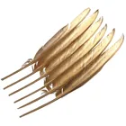 Wholesale High Quality Newest Double Side Painted gold feather Goose Feathers for Craft Carnival Festival Showing