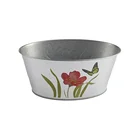 Metal craft Planting Flower Pots, Embossed Metal Garden Flower Buckets, Hand made Metal flower vase
