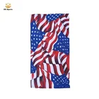 Customized 92% polyester 8% spandex flxi breathable american flag bandana
