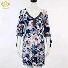 New design floral print women's casual dress