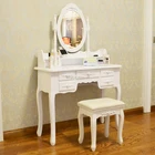 Folding MDF Plastic Rotating White New Design Dressing Table
