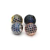 6/8/10mm CZ Micro Pave Zircon Bead Charm Fashion Jewelry Accessories For Bracelet