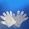 Short Transparent and Blue PE Disposable Plastic Glove, Long Glove Also Available