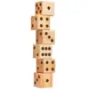 Wooden beach dice for outdoor game