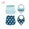 Wholesale custom matching design baby bibs and burp cloths set