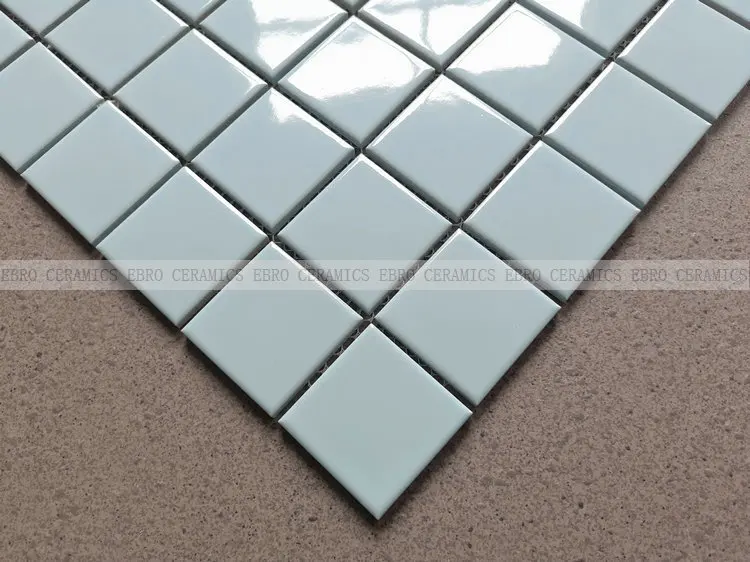 Foshan ebro black glossy glazed swimming pool tiles mosaic backsplash tiles