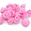 500Pcs/lot 3.5cm PE Foam Rose Bear Flower Head Artificial Flowers For Home DIY Headdress Party Decoration