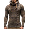 Latest custom thick cable pattern sweater Men's Knitted Pullover branded man hoody